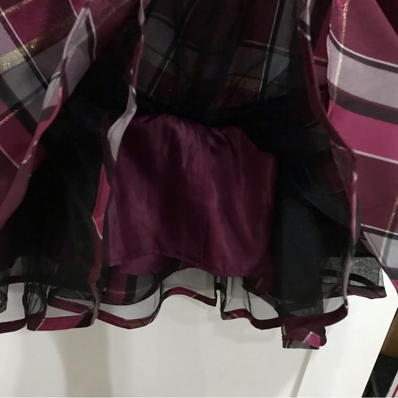 BONNIE JEAN (CHRISTMAS READY) DRESS raspberry, plaid, SPARKLE - Picture 14 of 14